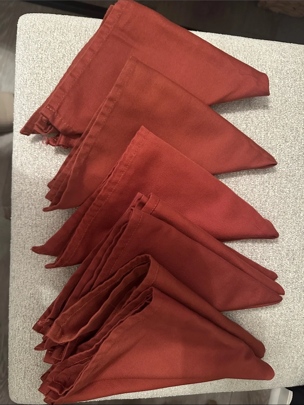 Cotton  Napkins 15x15 rust color